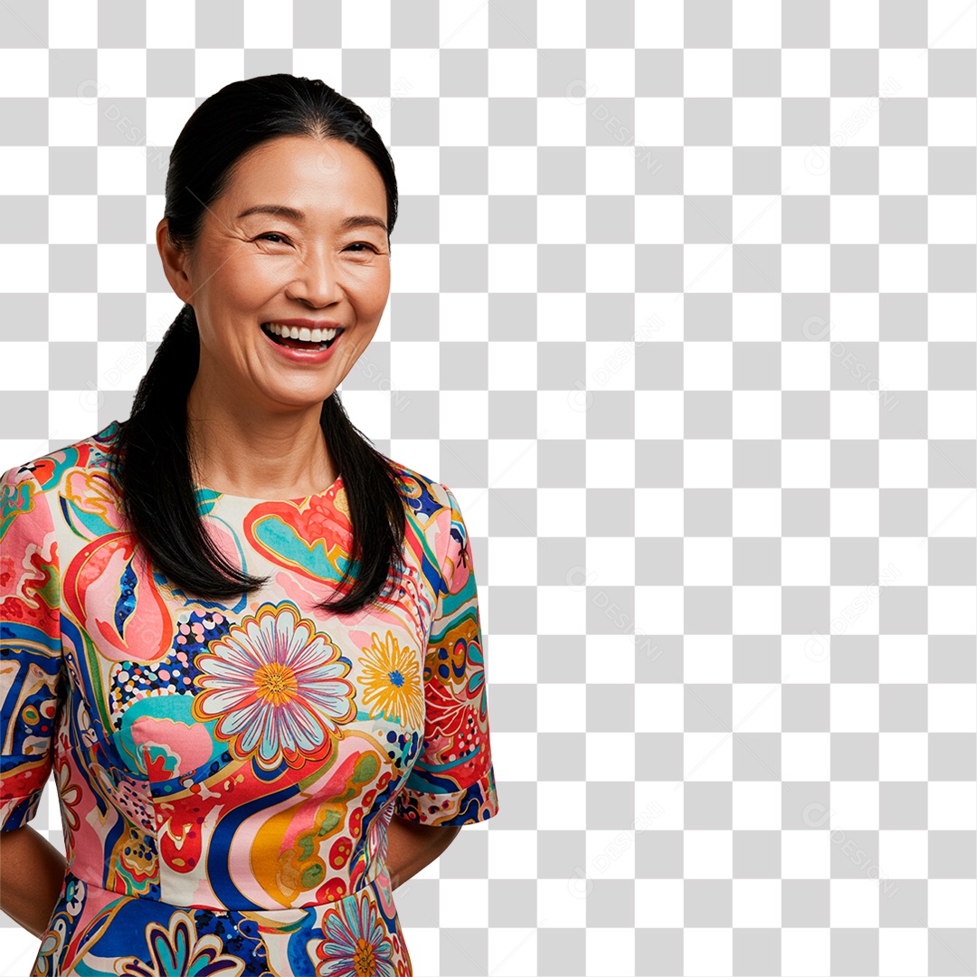 Mulher Sorrindo PNG Transparente