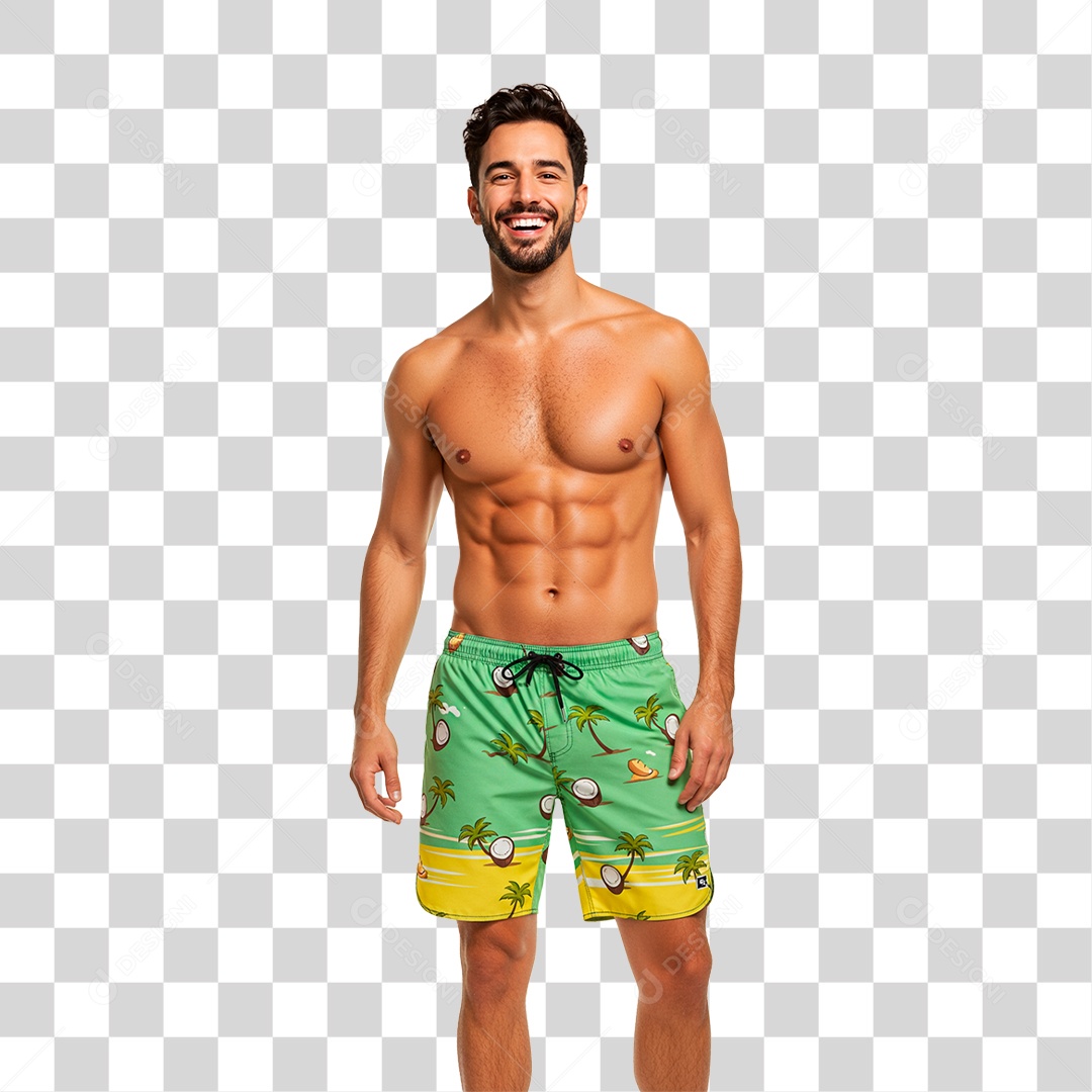 Homem de Short PNG Transparente