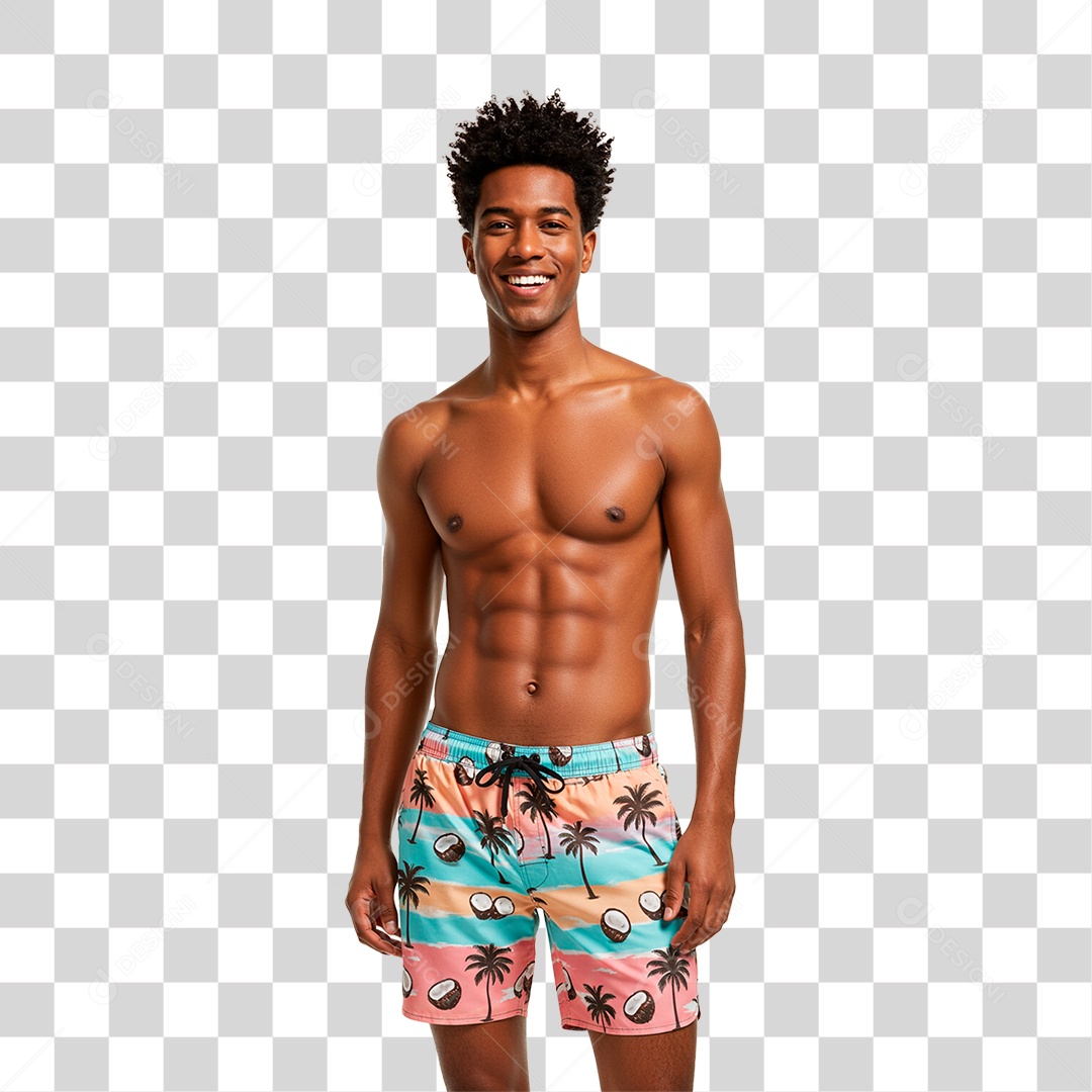 Homem de Short PNG Transparente