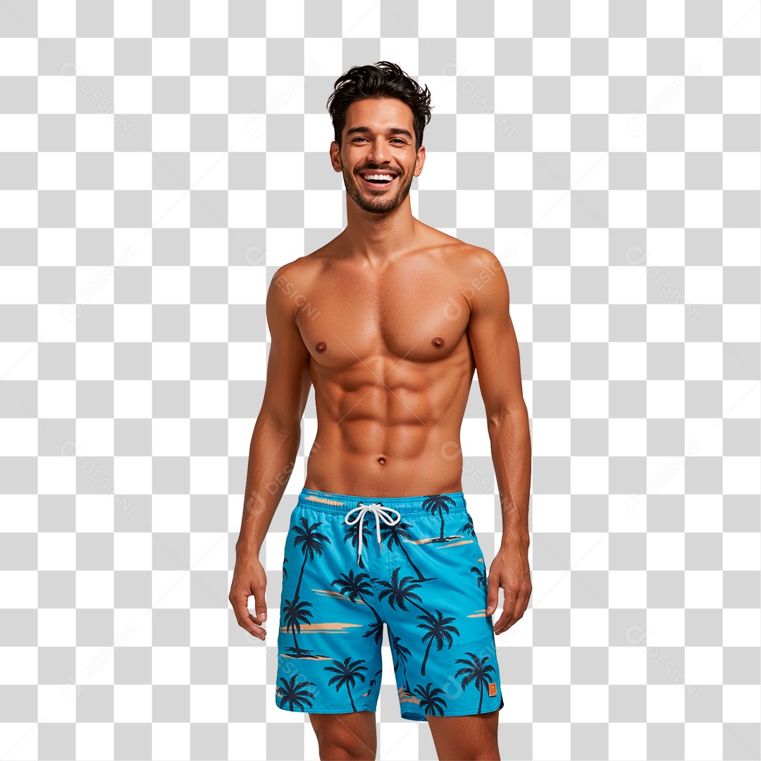 Homem de Short PNG Transparente