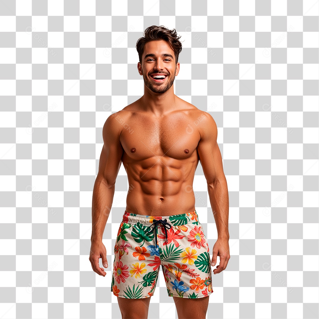 Homem de Short PNG Transparente