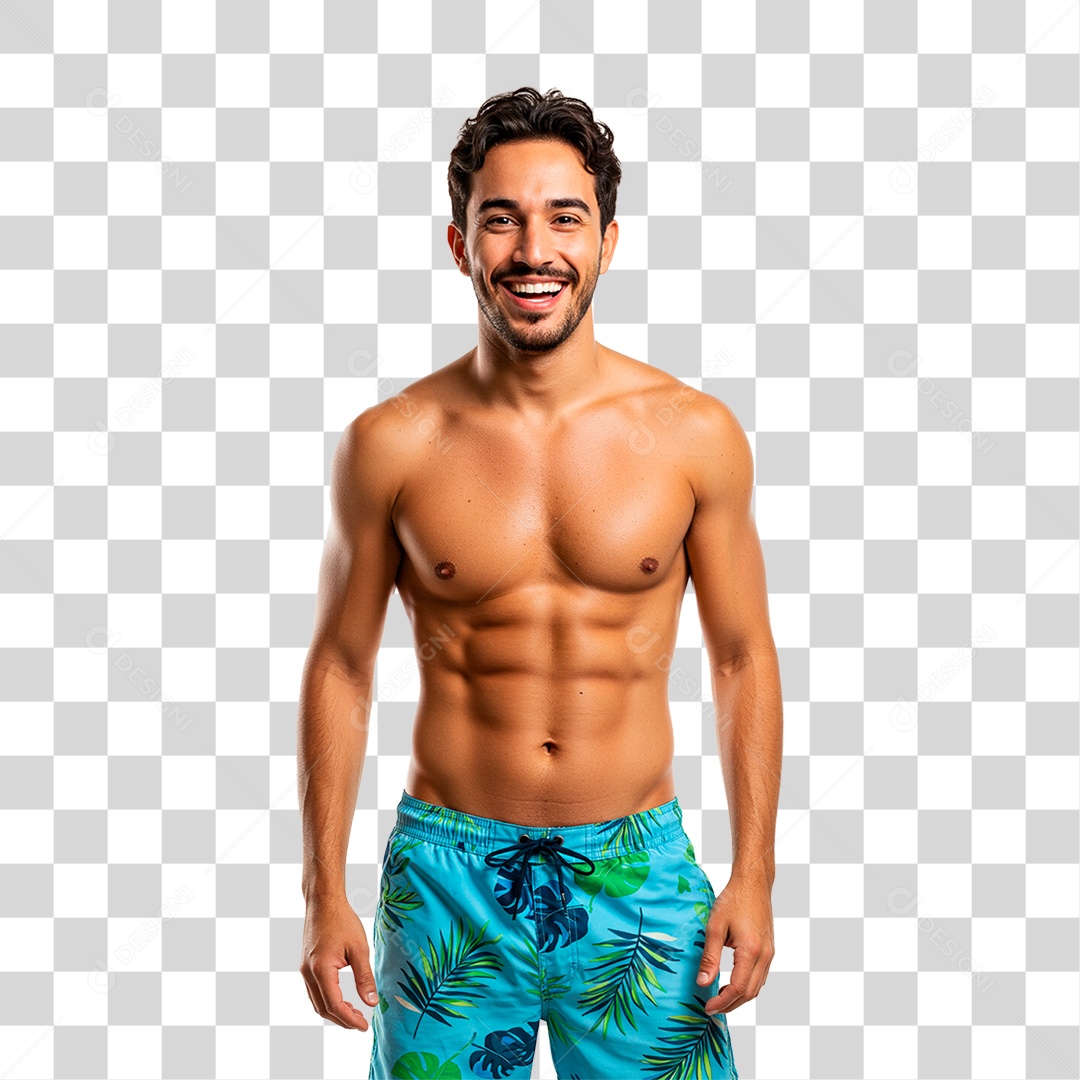 Homem de Short PNG Transparente