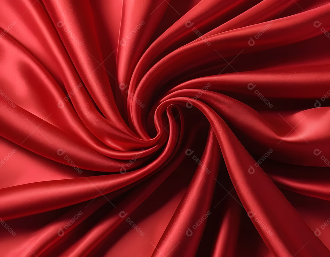 Tecido vermelho em dobras