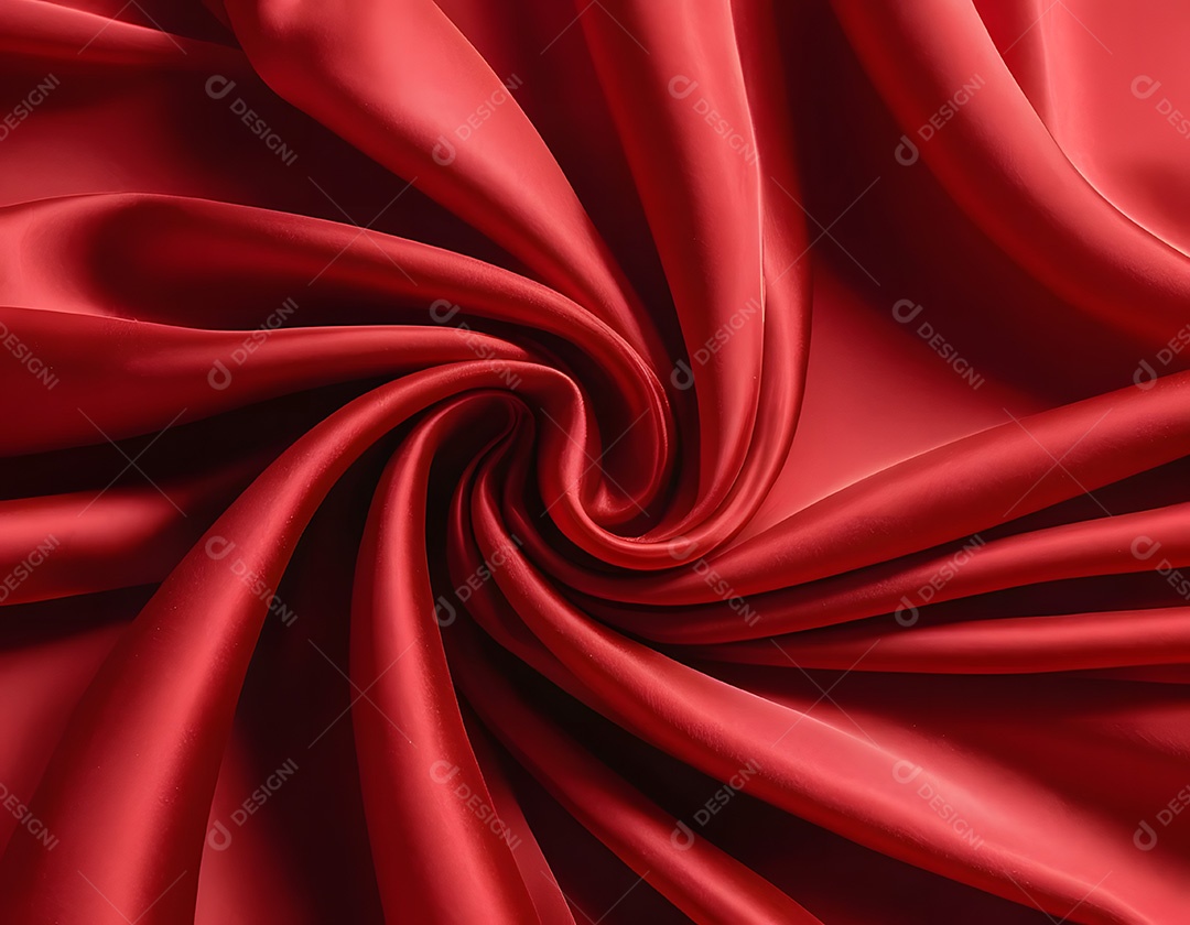 Tecido vermelho em dobras