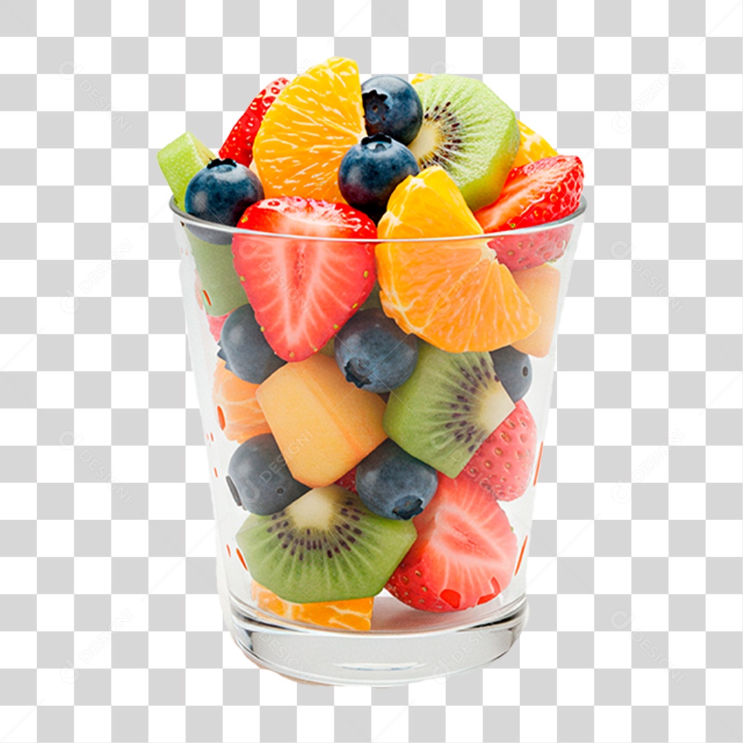 Copo de Frutas PNG Transparente