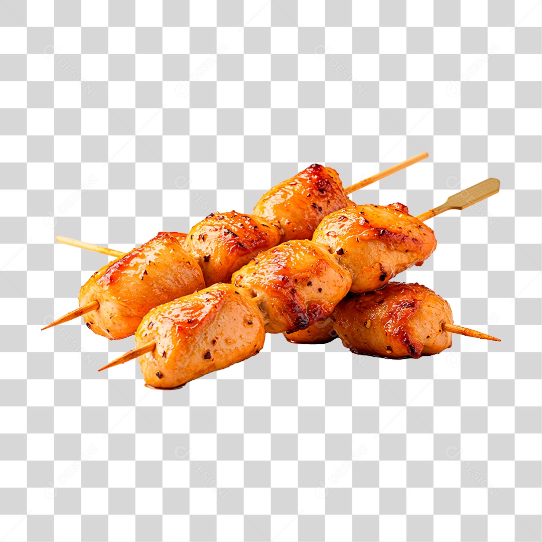 Espetinho de Frango PNG Transparente