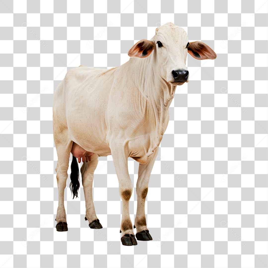 Vaca Branca PNG Transparente