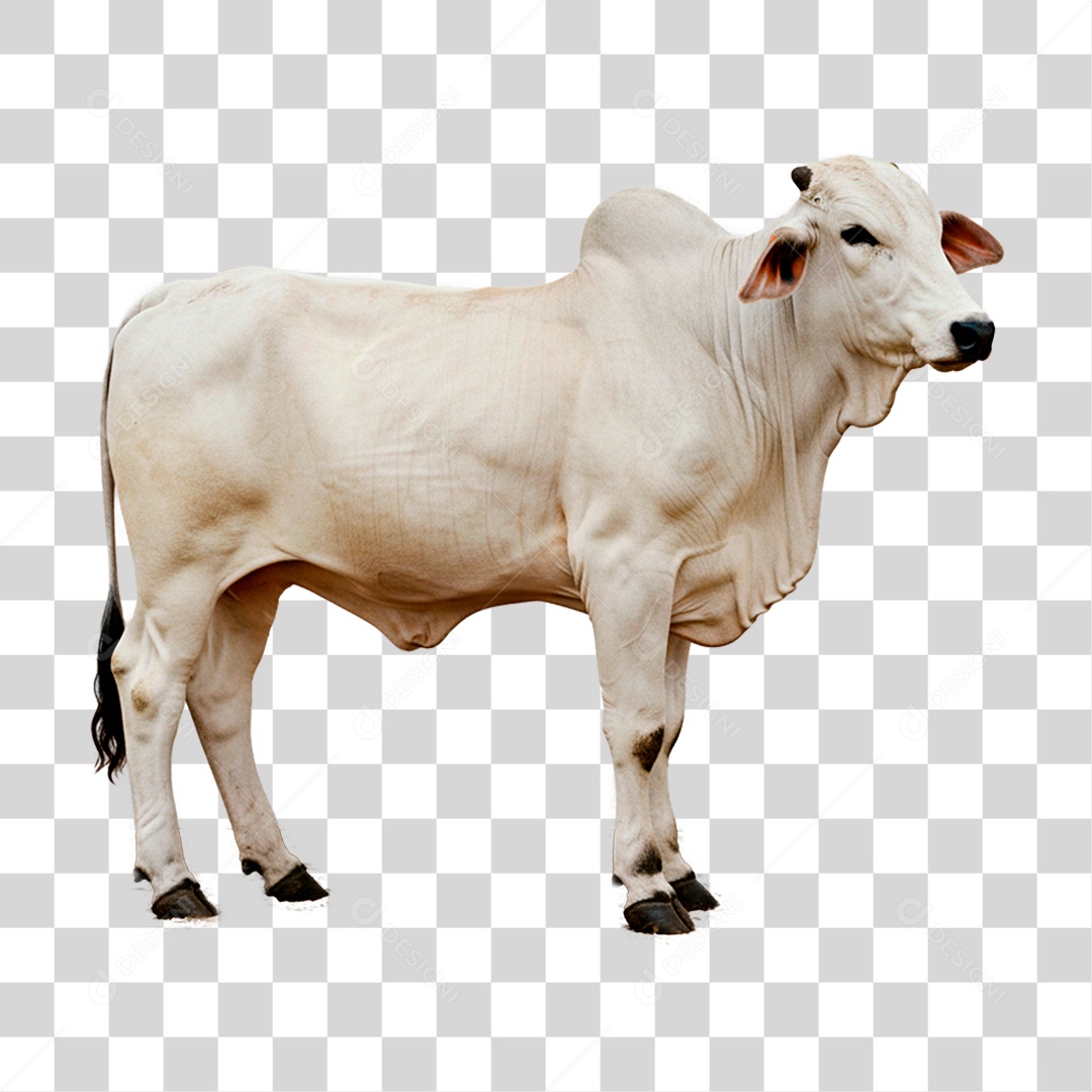 Vaca Branca PNG Transparente