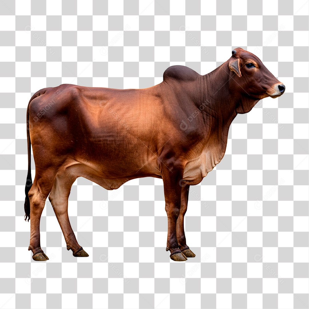 Vaca Marrom PNG Transparente