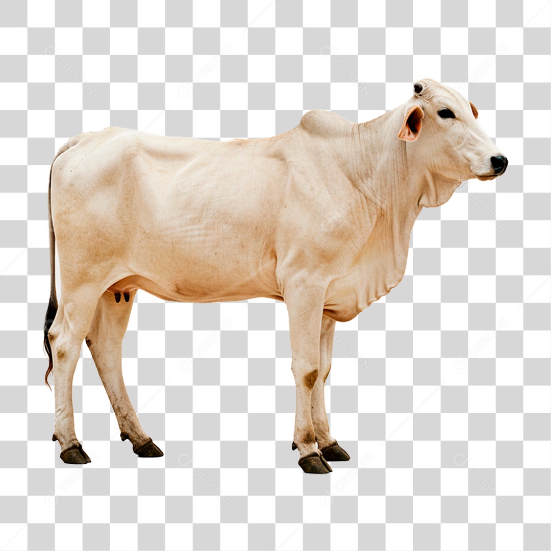 Vaca Branca PNG Transparente