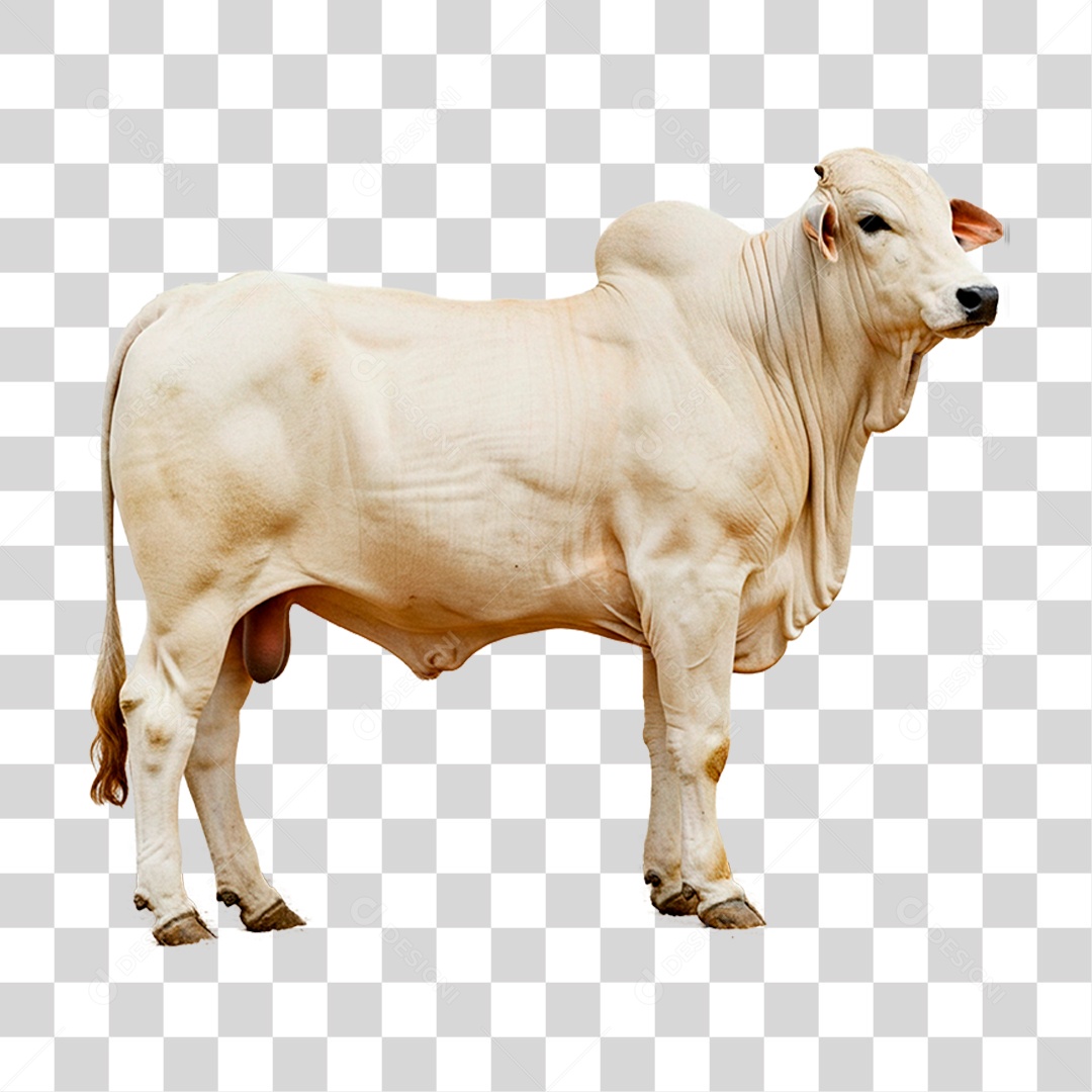 Boi Branco PNG Transparente