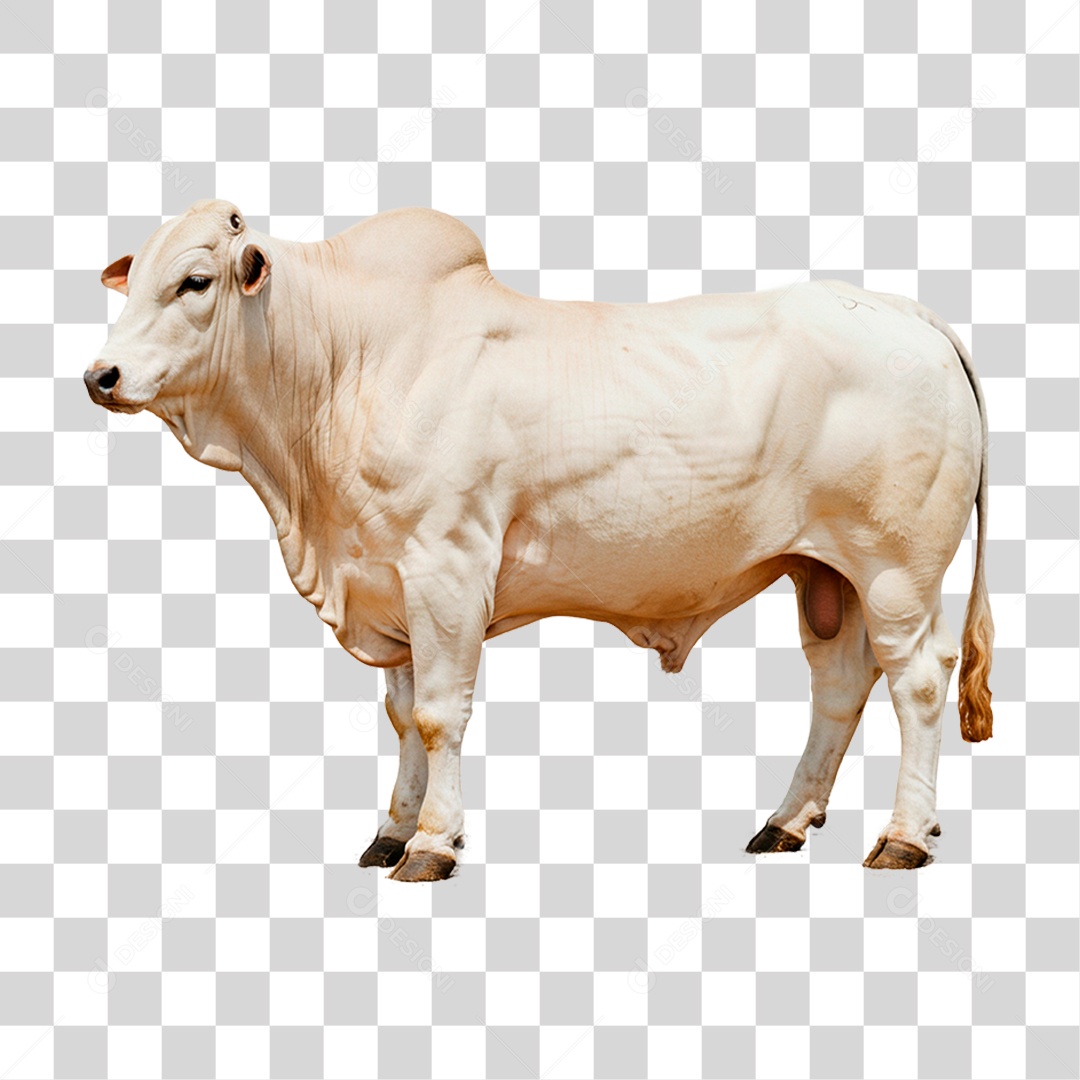 Boi Branco PNG Transparente
