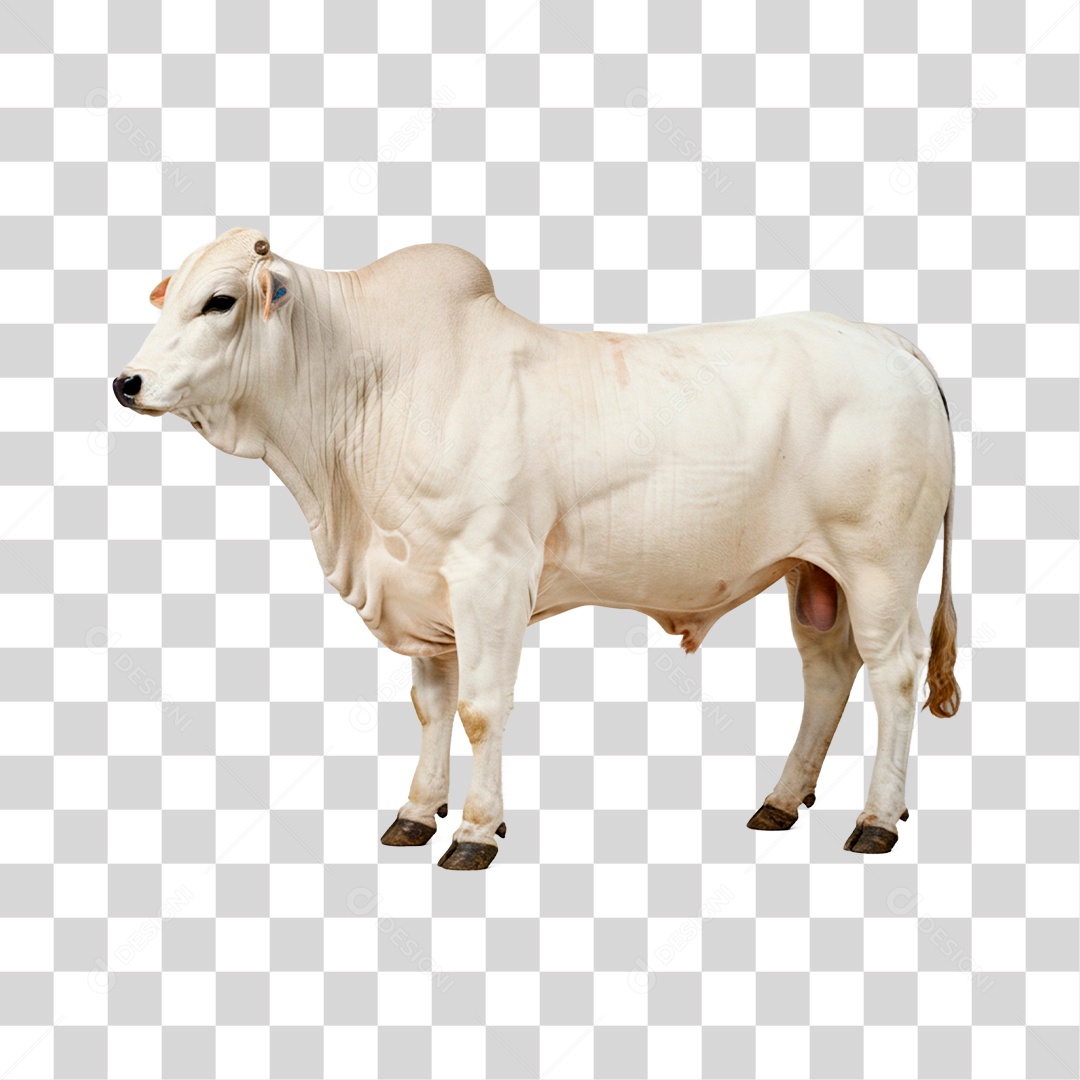 Boi Branco PNG Transparente