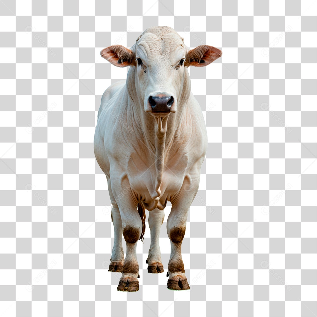 Boi Branco PNG Transparente