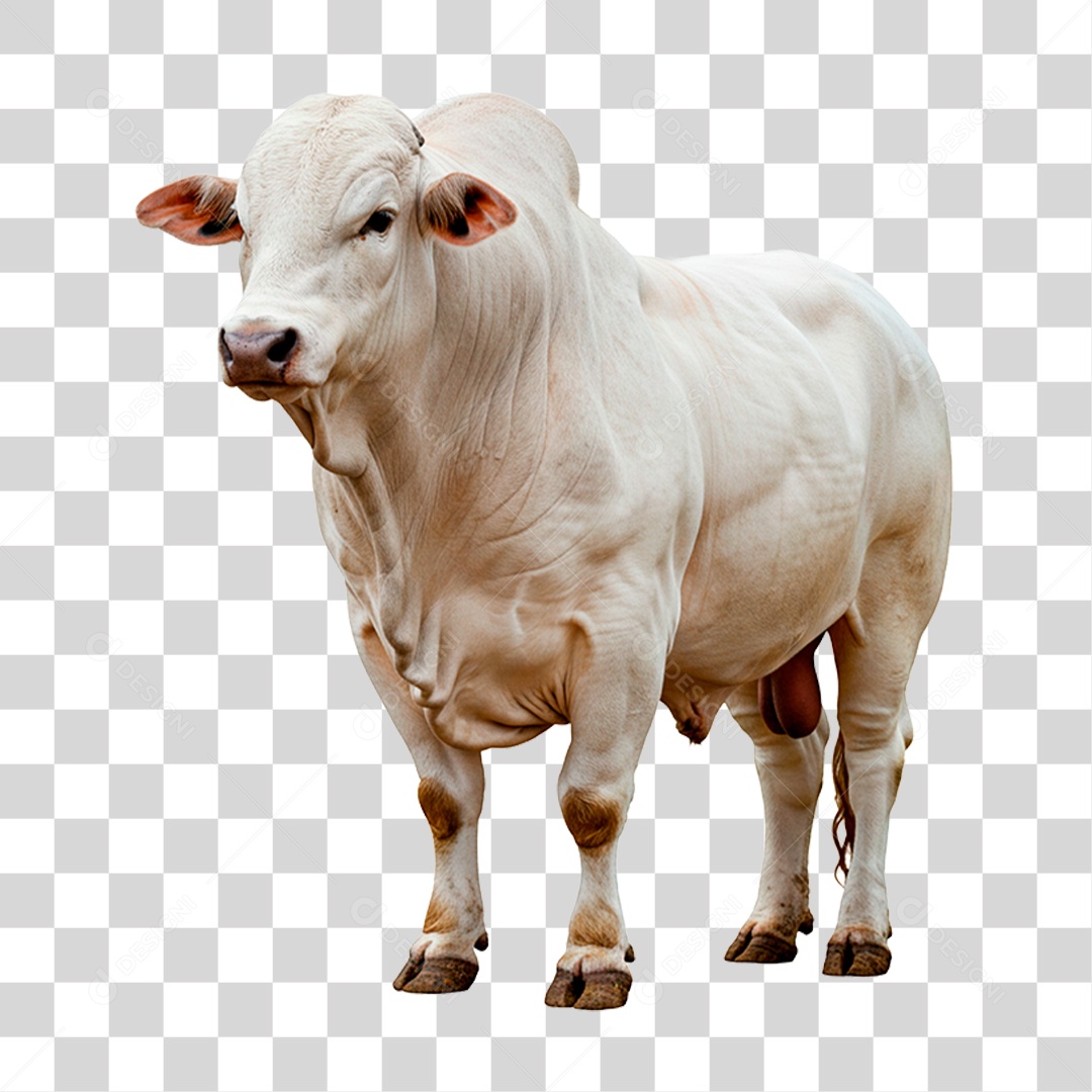 Boi Branco PNG Transparente