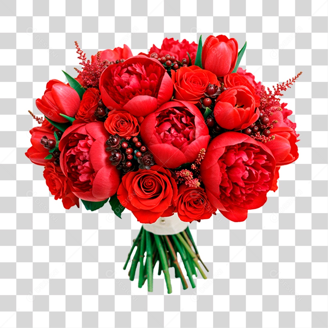 Flores Vermelhas PNG Transparente