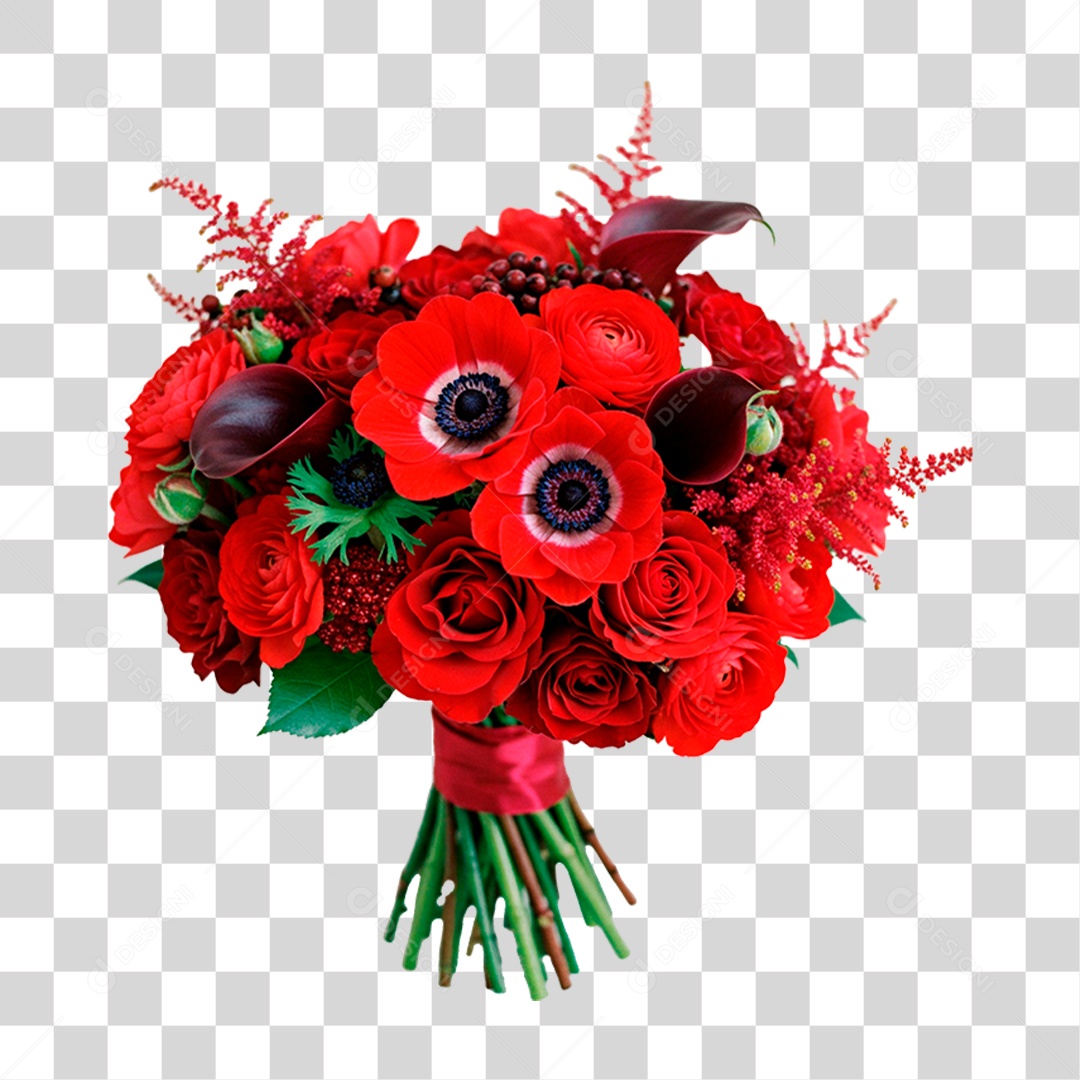 Flores Vermelhas PNG Transparente