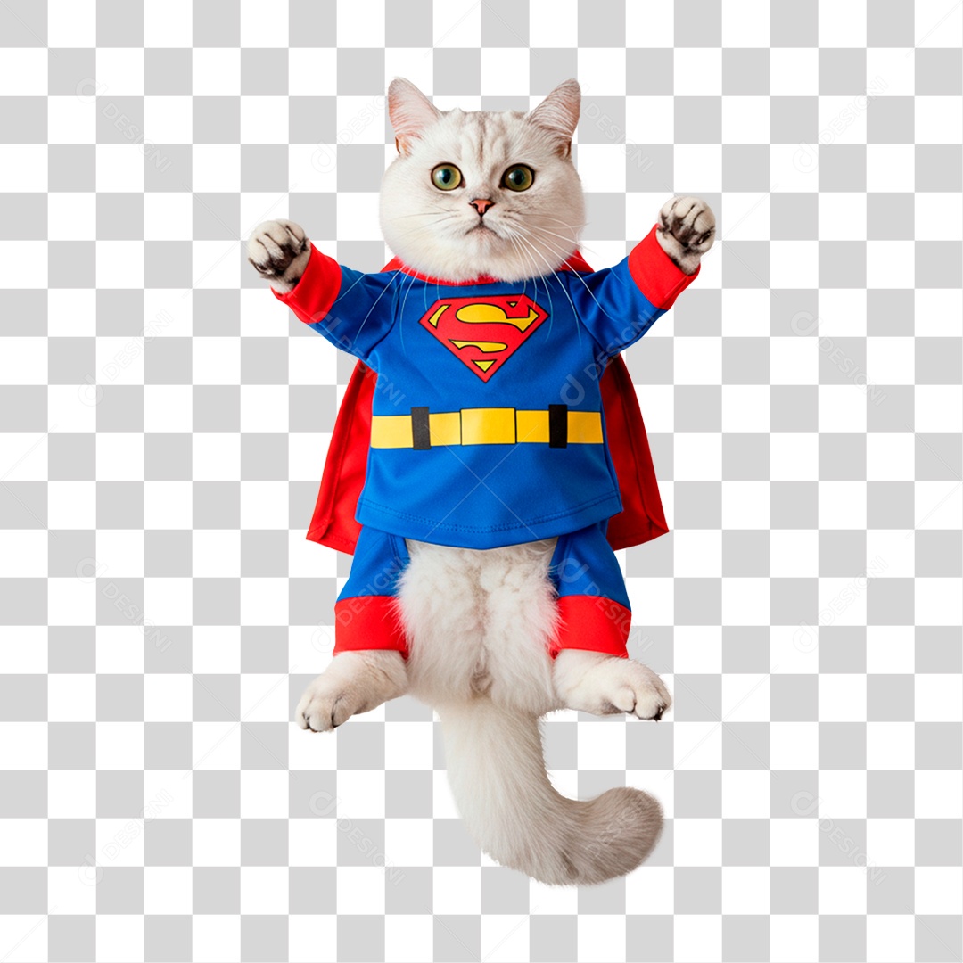 Gato Vestido PNG Transparente