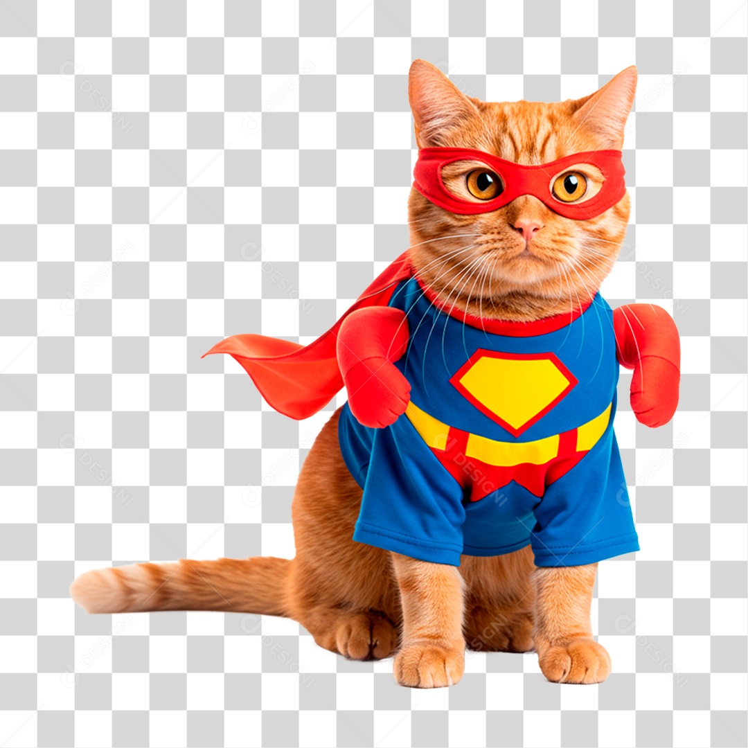 Gato Vestido PNG Transparente