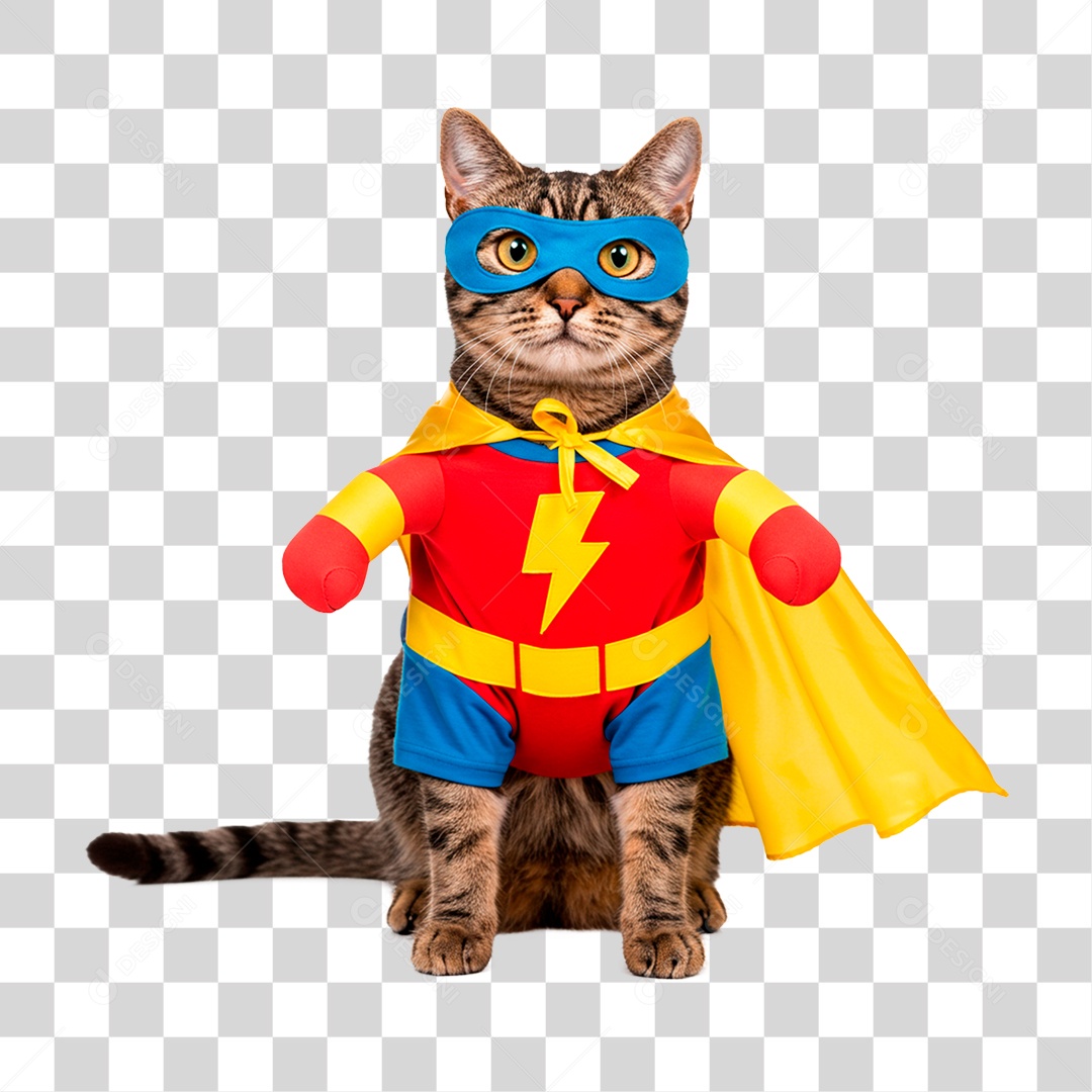 Gato Vestido PNG Transparente