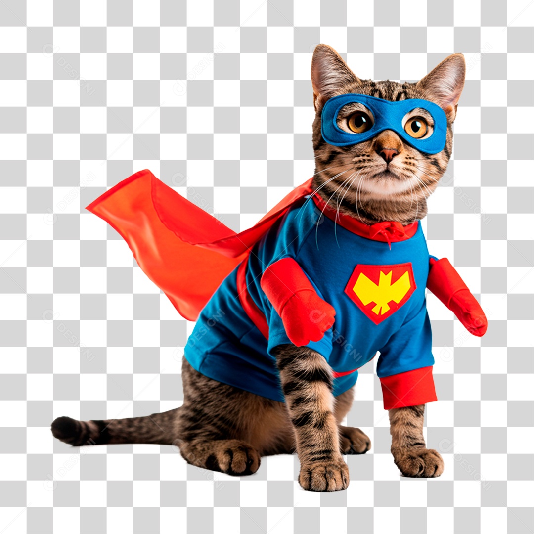 Gato Vestido PNG Transparente