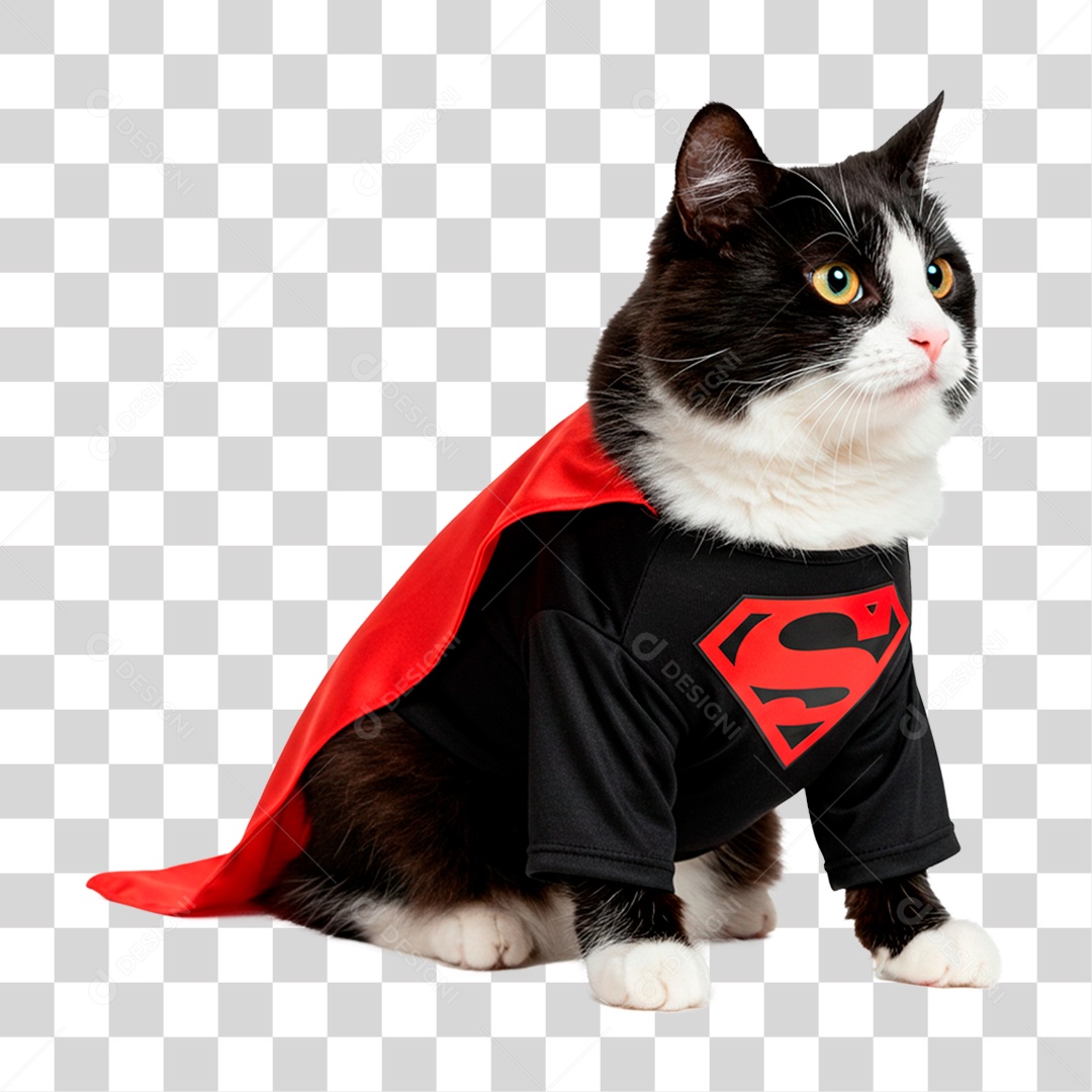 Gato Vestido PNG Transparente