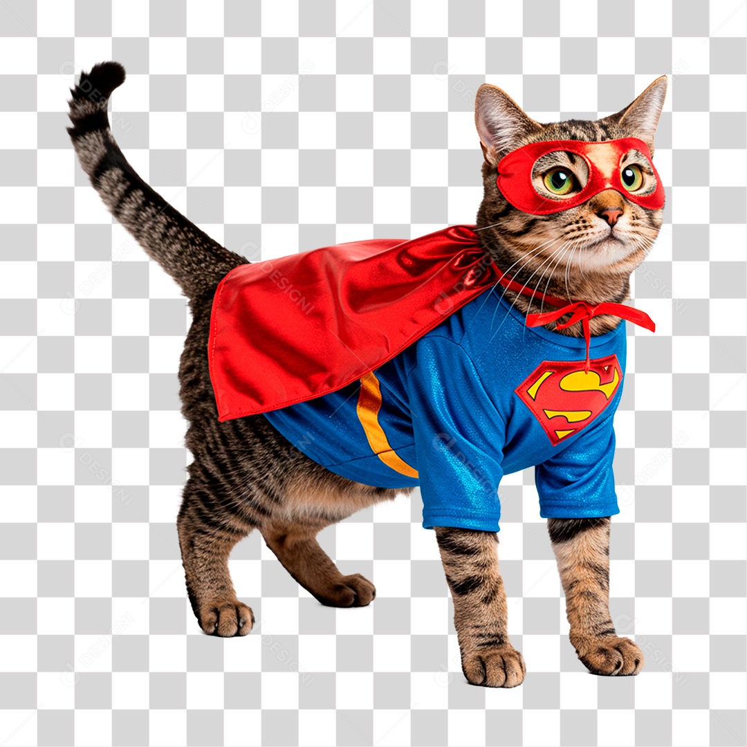 Gato Vestido PNG Transparente