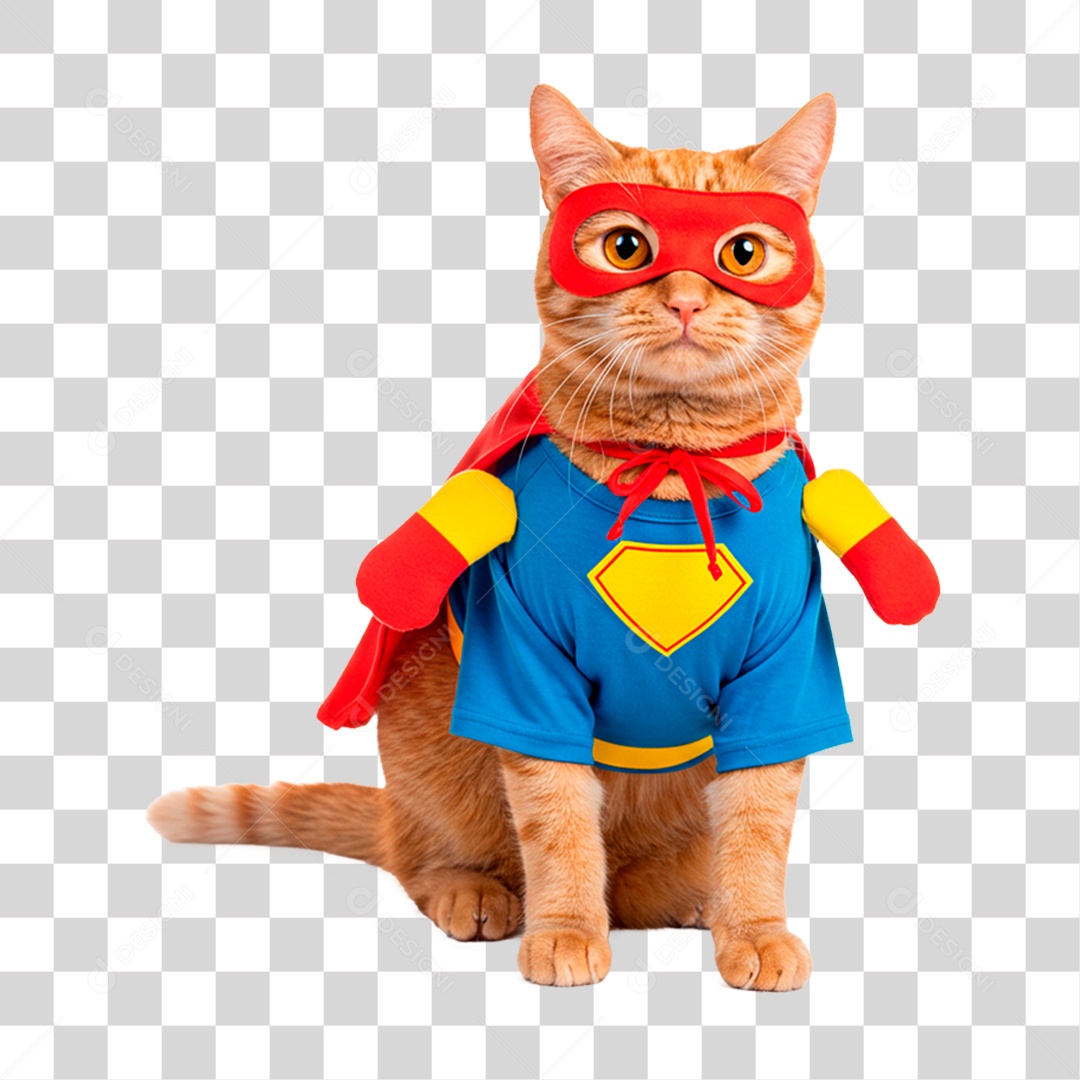 Gato Vestido PNG Transparente