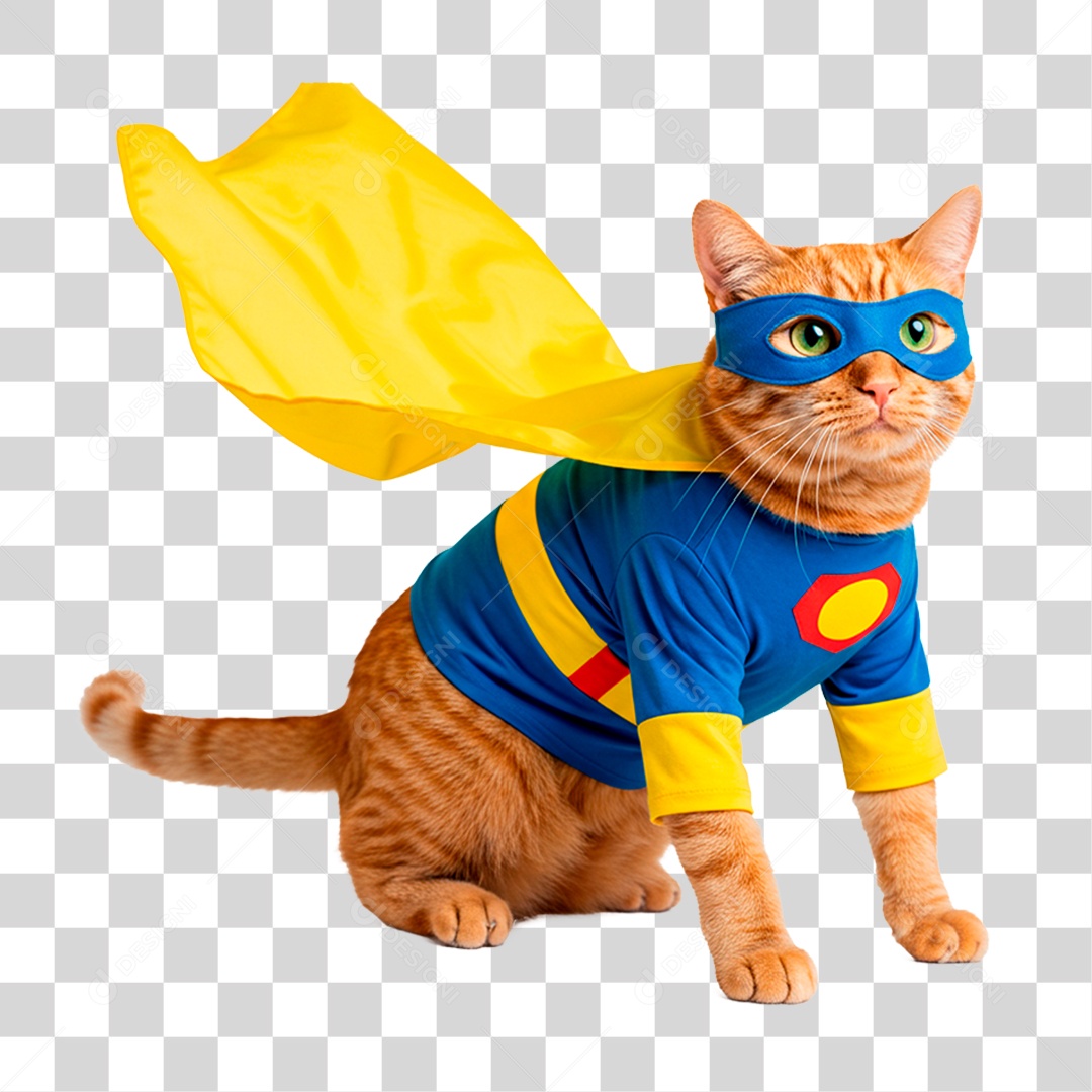 Gato Vestido PNG Transparente