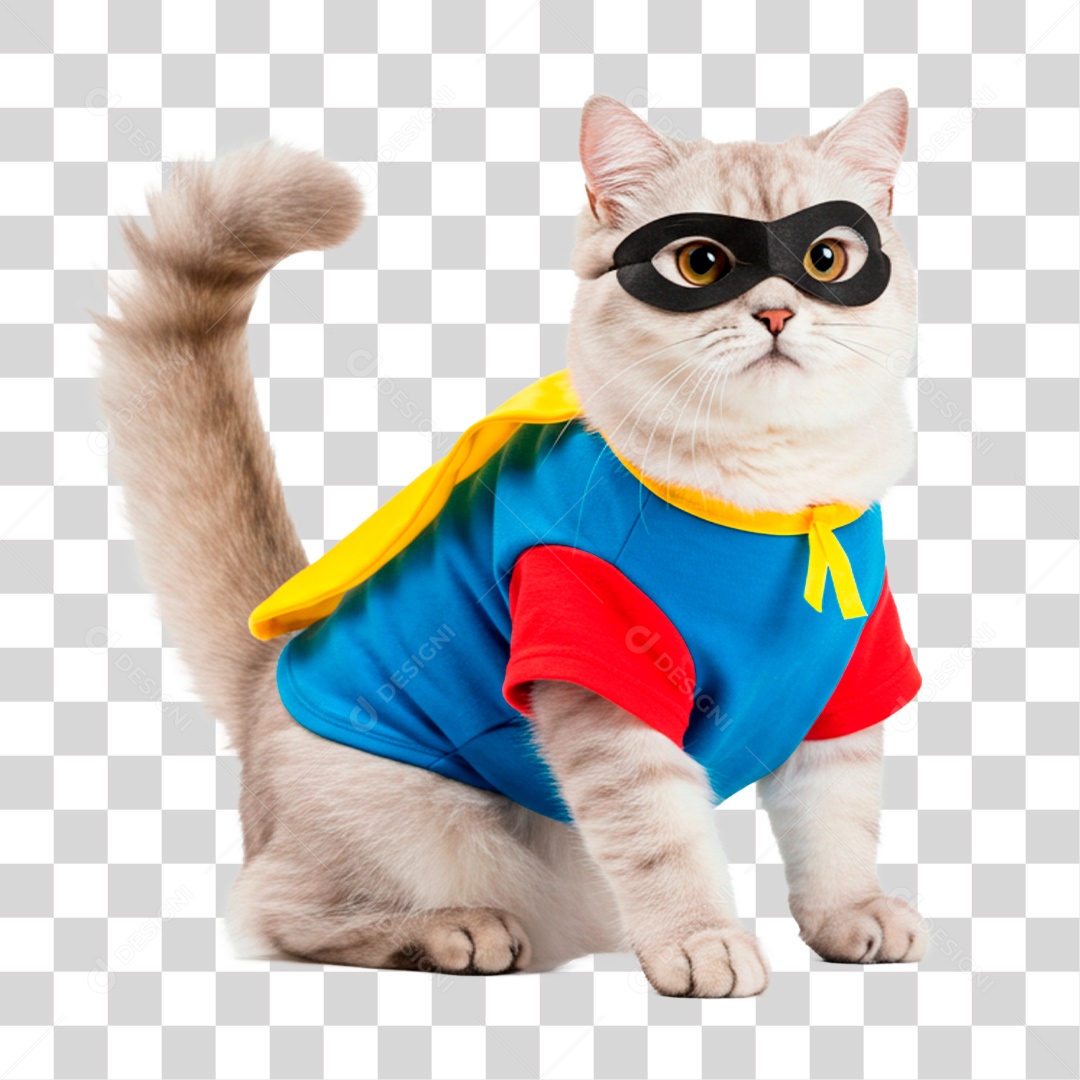 Gato Vestido PNG Transparente