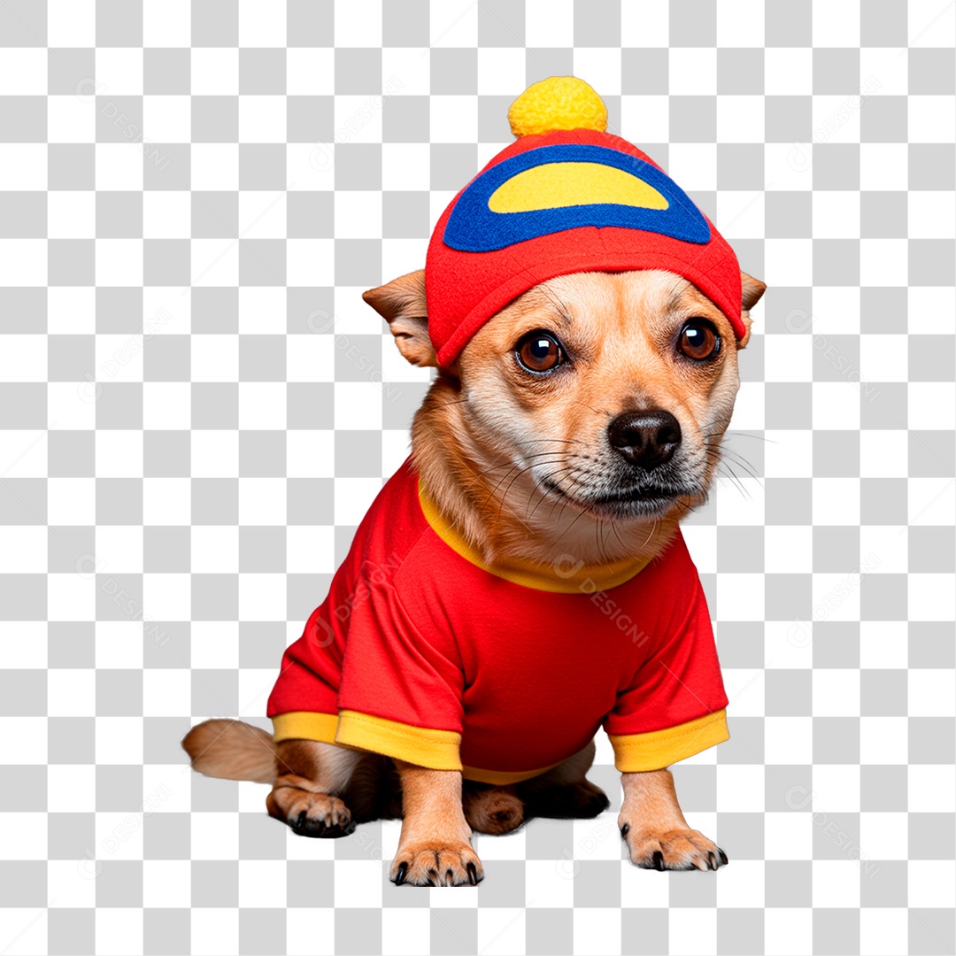 Cachorro Vestido PNG Transparente