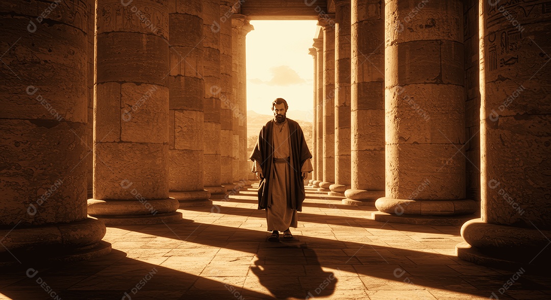 Retrato semelhante de discípulo sobre montes