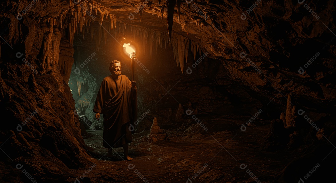 Retrato semelhante de discípulo sobre montes