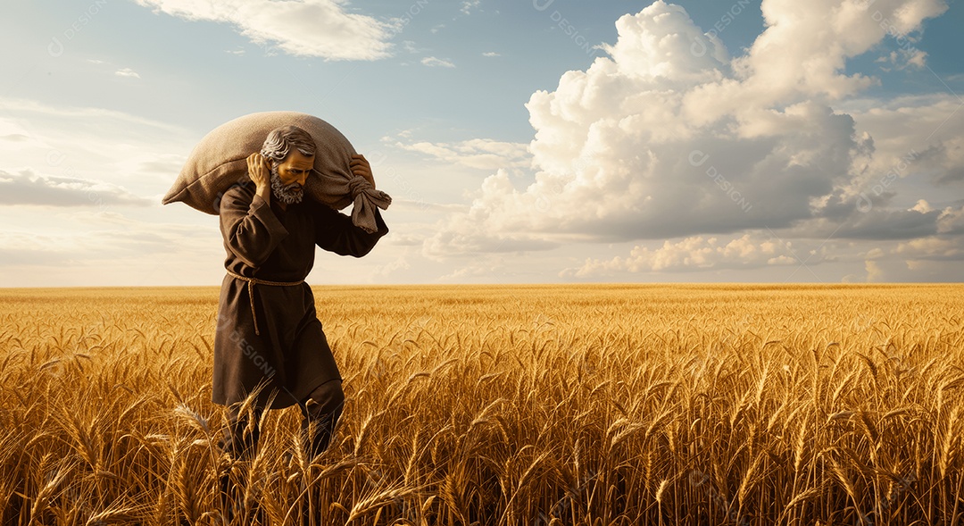 Retrato semelhante de discípulo sobre montes