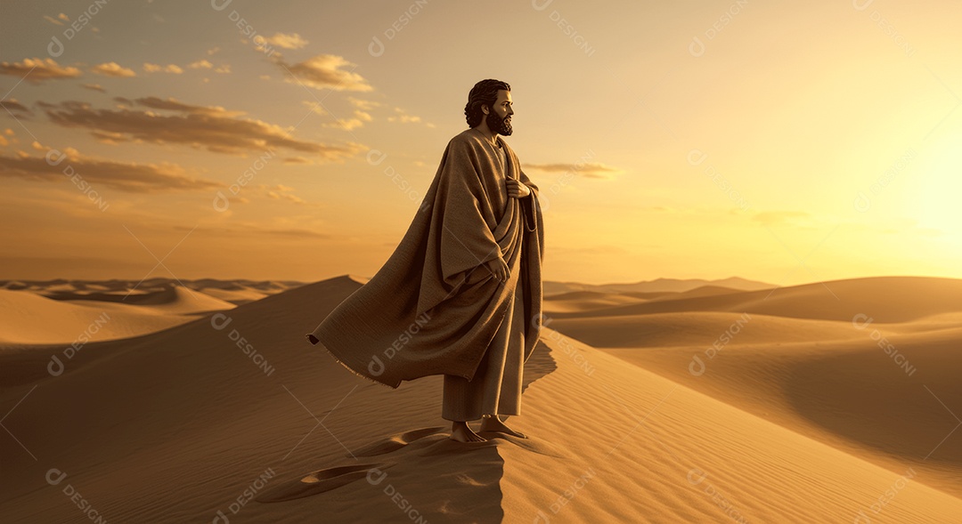 Retrato semelhante de discípulo sobre montes