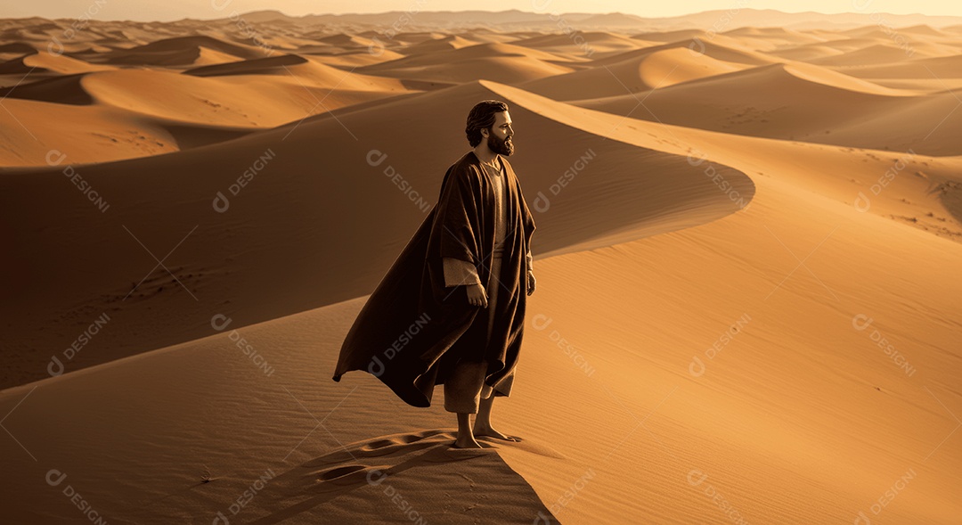 Retrato semelhante de discípulo sobre montes