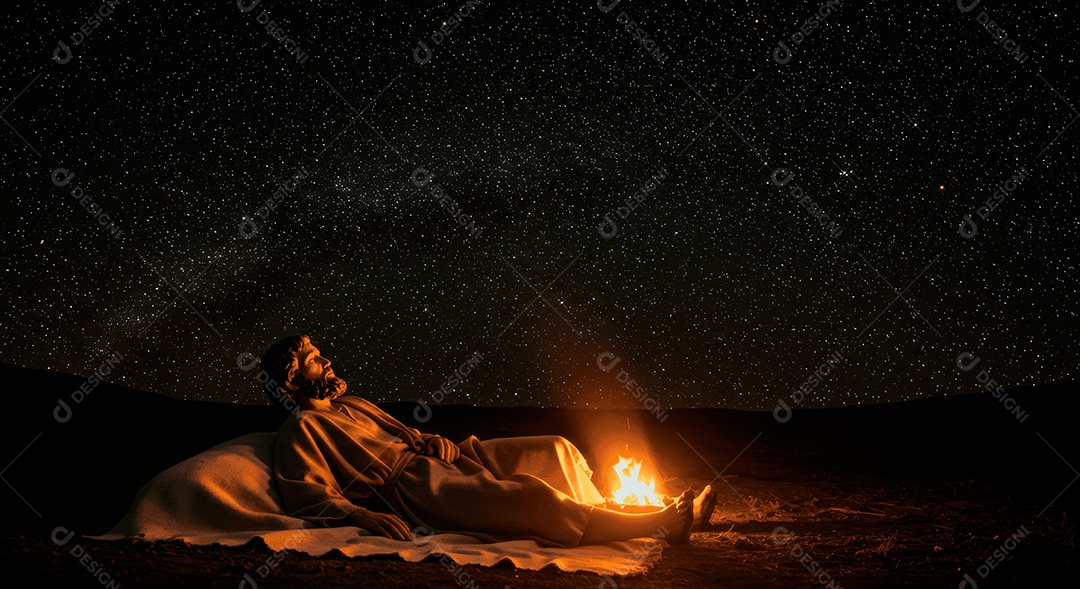 Retrato semelhante de discípulo sobre montes