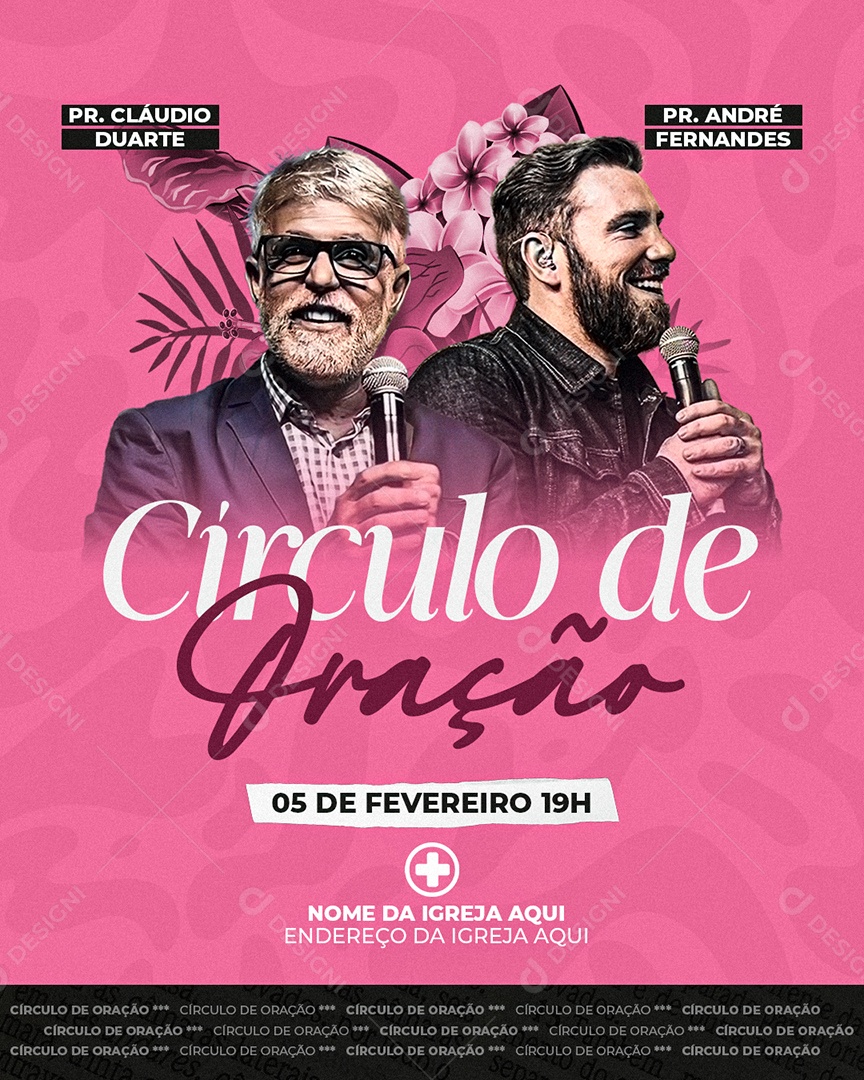 Gospel Círculo de Oração Social Media PSD Editável