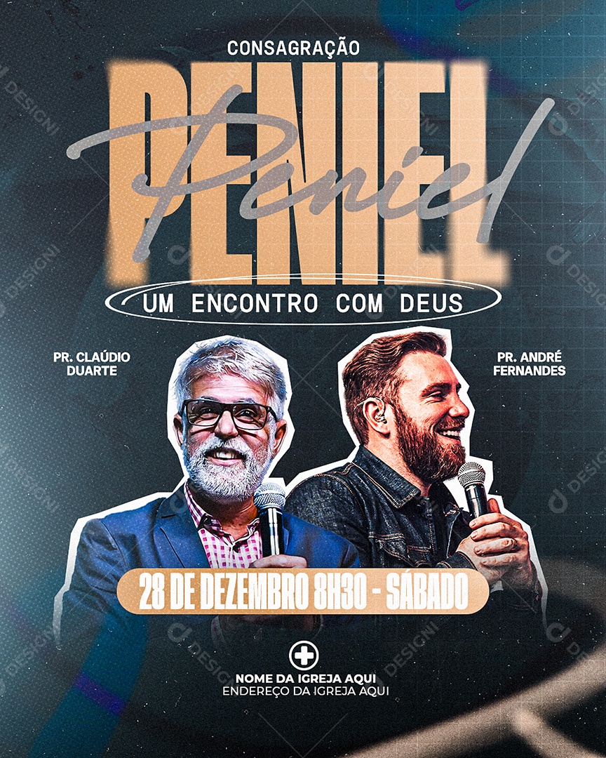 Gospel Consagração Peniel Social Media PSD Editável