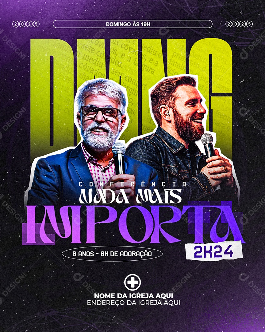 Gospel Conferência Nada Mais Importa Social Media PSD Editável