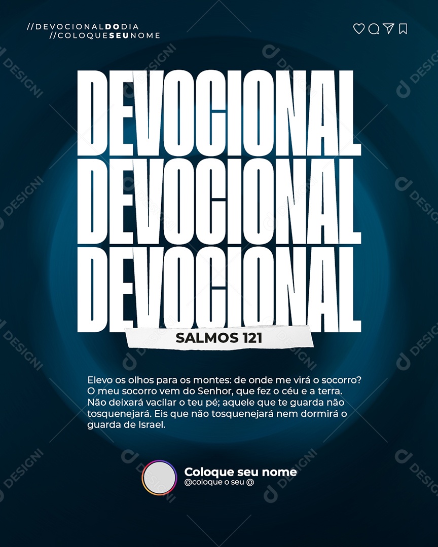 Gospel Leitura de Salmos Social Media PSD Editável