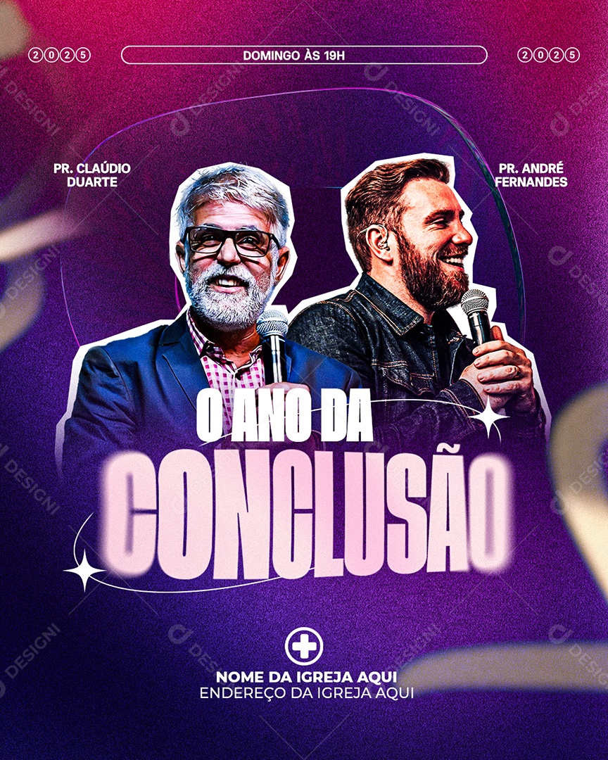 Gospel O Ano Da Conclusão Social Media PSD Editável