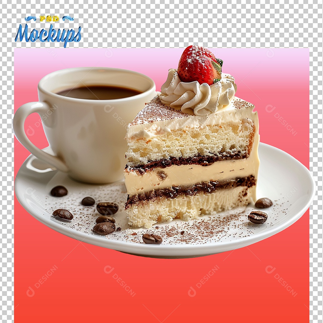 Prato Com Bolo Mockup PSE Editável