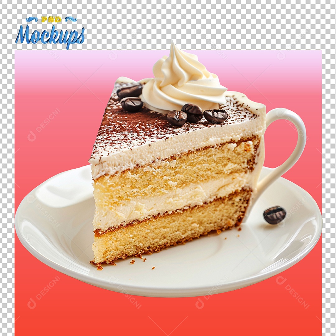 Prato Com Bolo Mockup PSE Editável