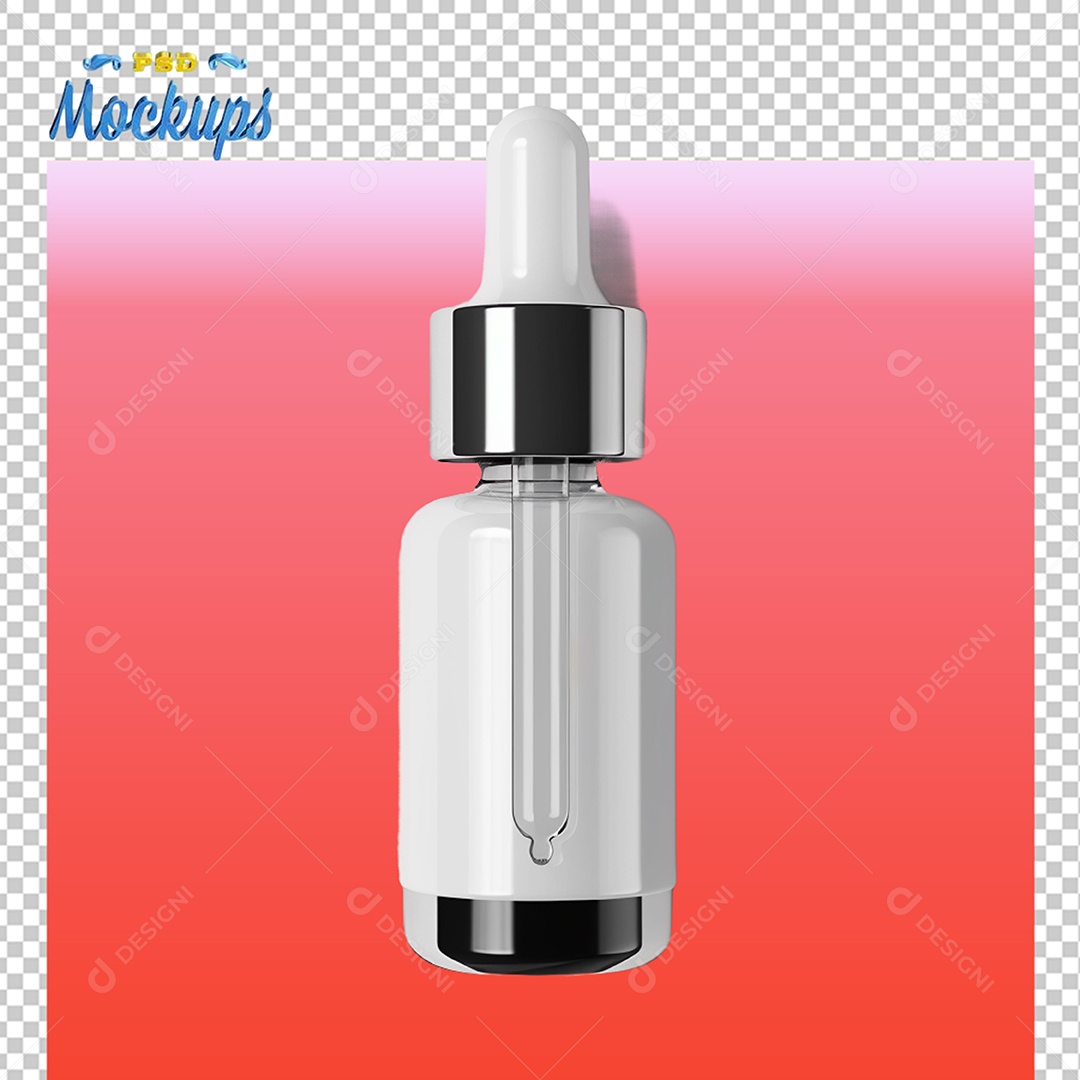 Mockup Frasco Conta Gotas de Vidro PSD Editável