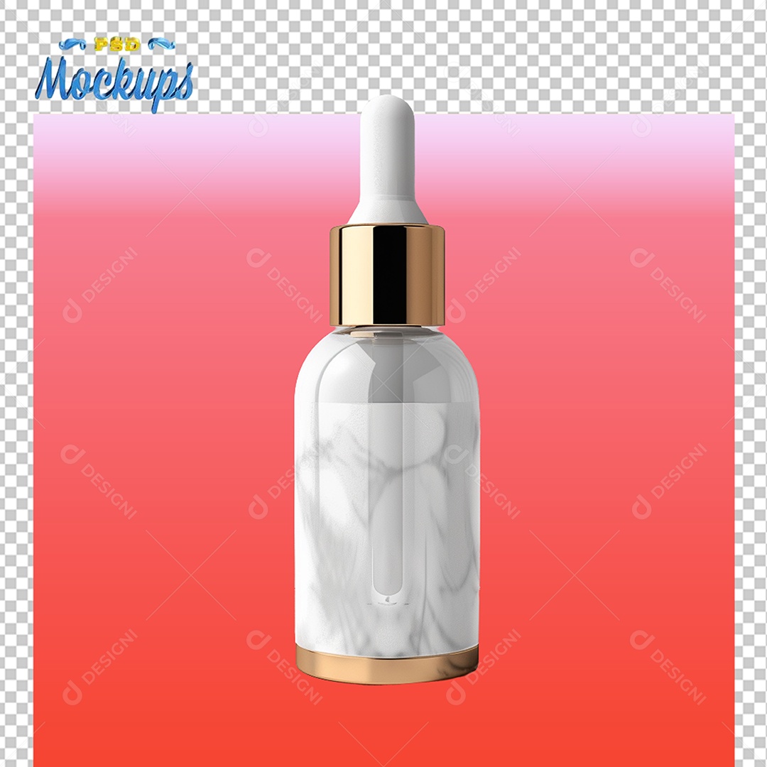 Mockup Frasco Conta Gotas de Vidro PSD Editável