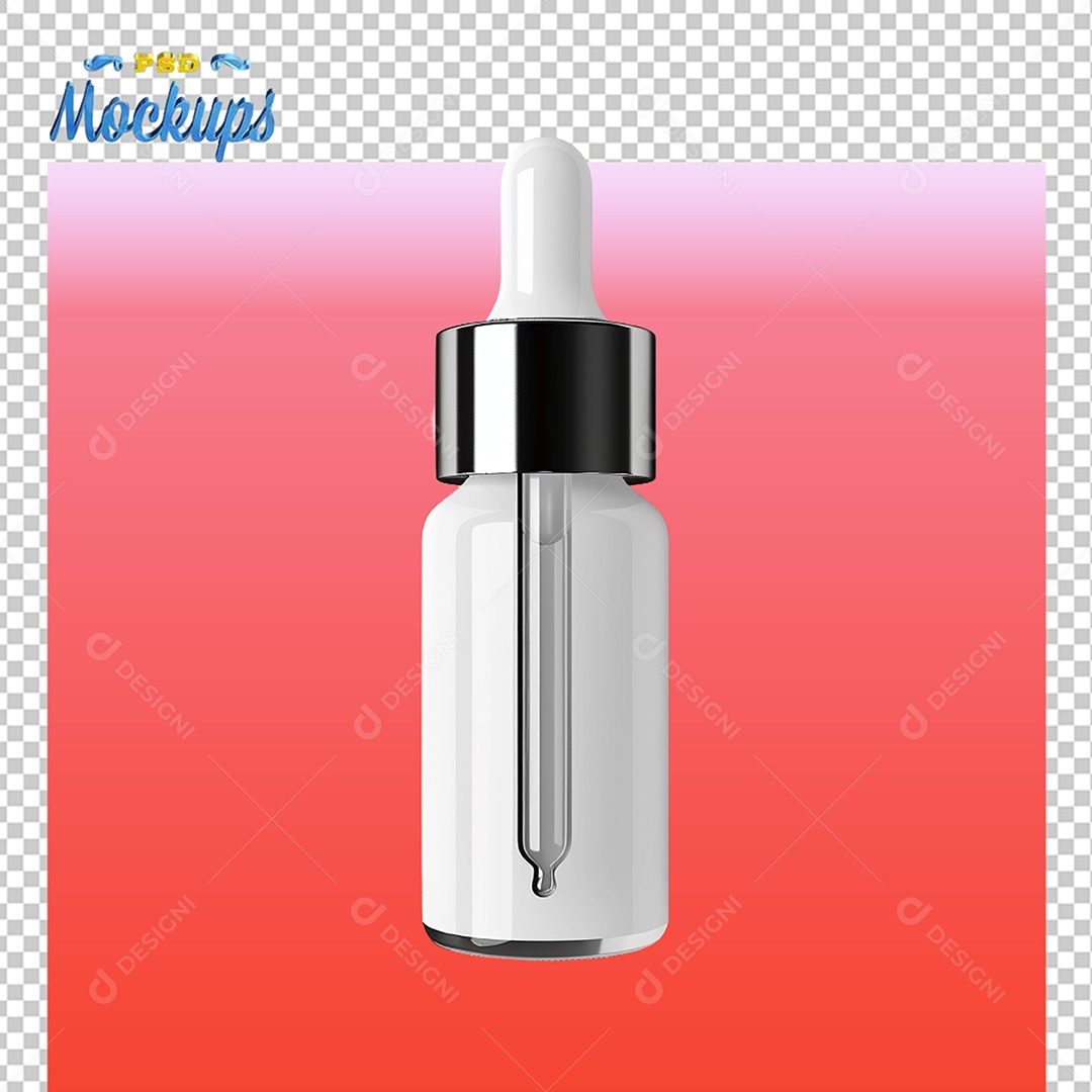 Mockup Frasco Conta Gotas de Vidro PSD Editável