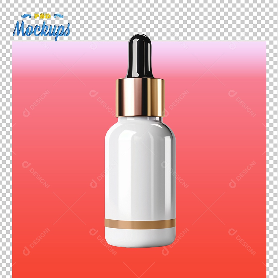 Mockup Frasco Conta Gotas de Vidro PSD Editável
