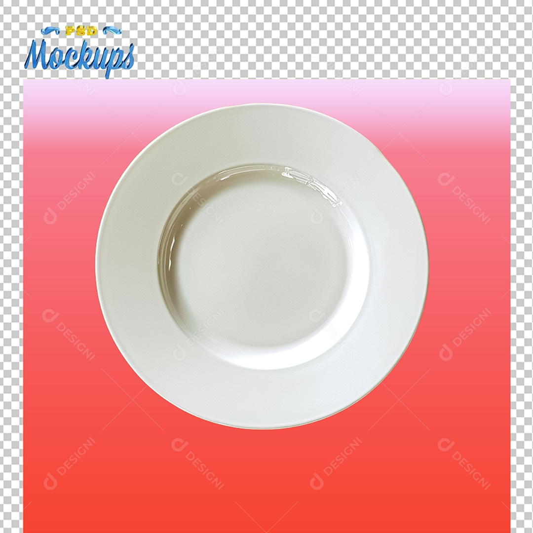 Mockup de Prato Branco PSD Editável