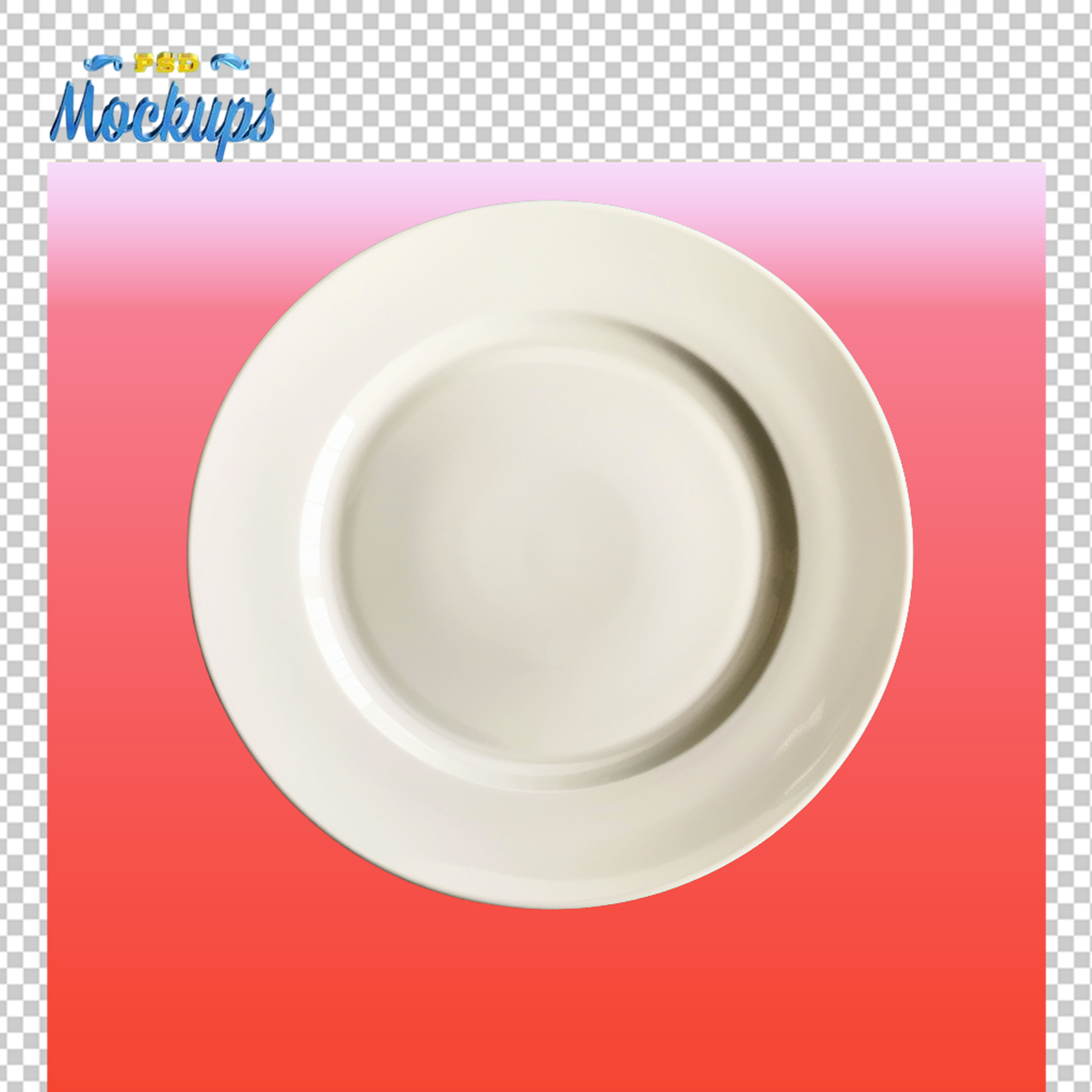 Mockup de Prato Branco PSD Editável